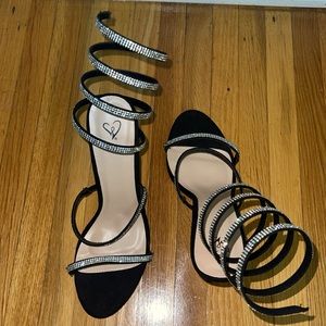 Windsor black with sparkle heels woman’s 9